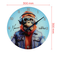 Detské nástenné hodiny MPM Raff modrá 4598.30, 30cm